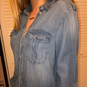 Chambray button up top